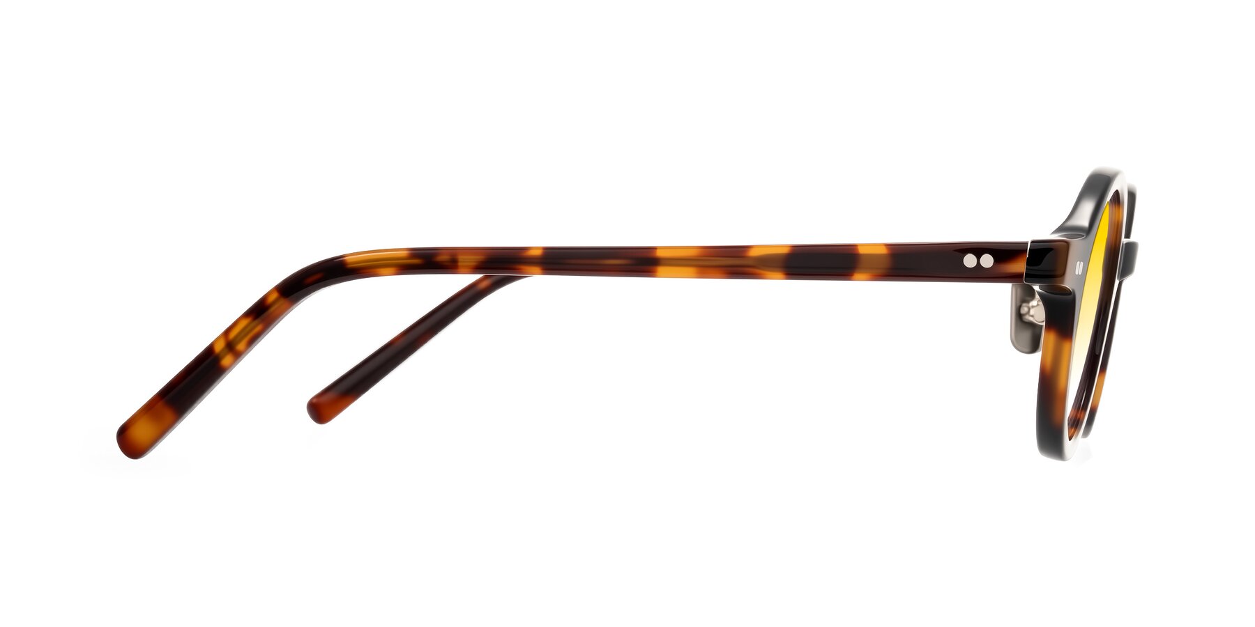 Side of Rollin in Tortoise with Yellow Gradient Lenses