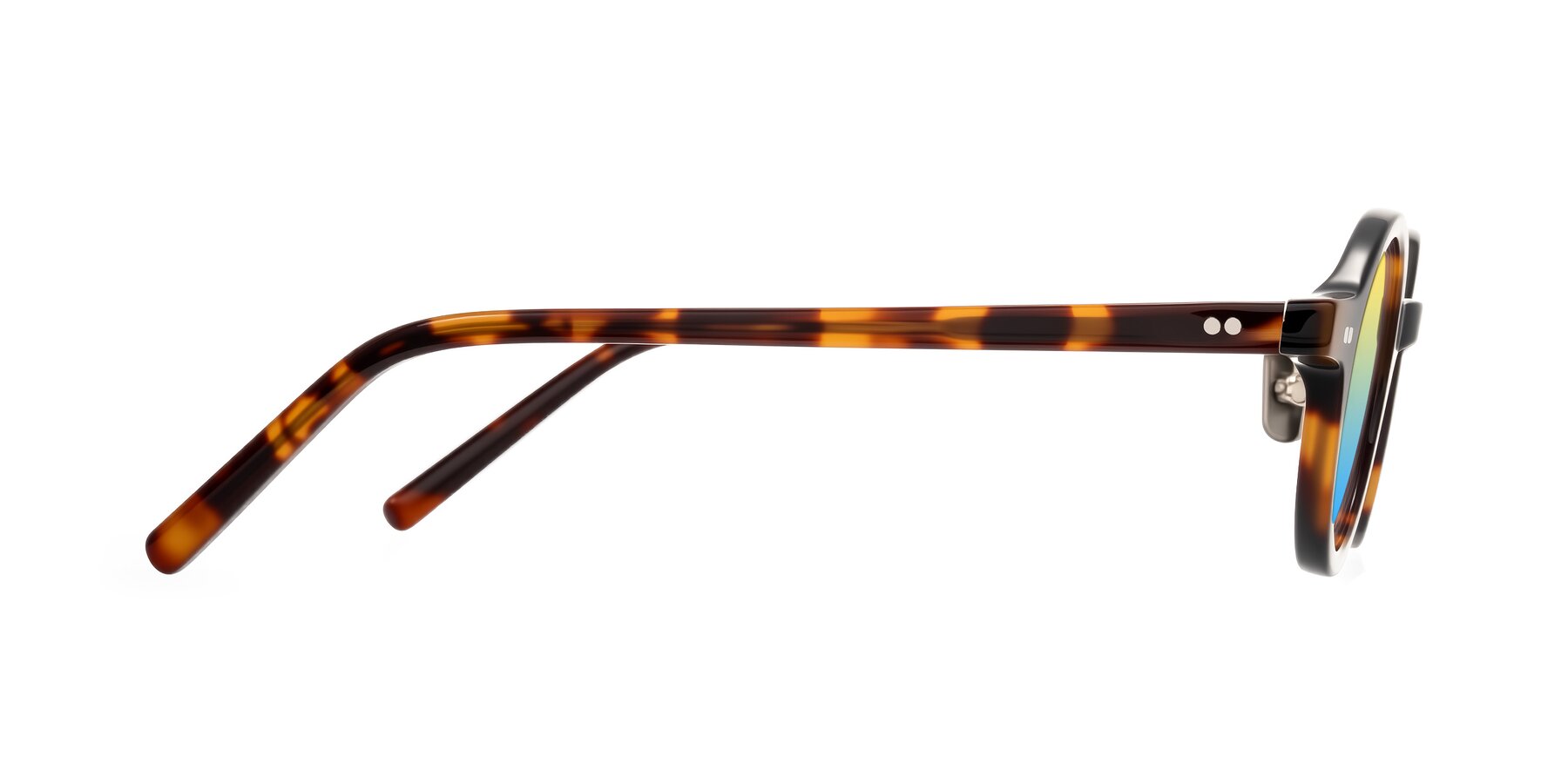 Side of Rollin in Tortoise with Yellow / Blue Gradient Lenses