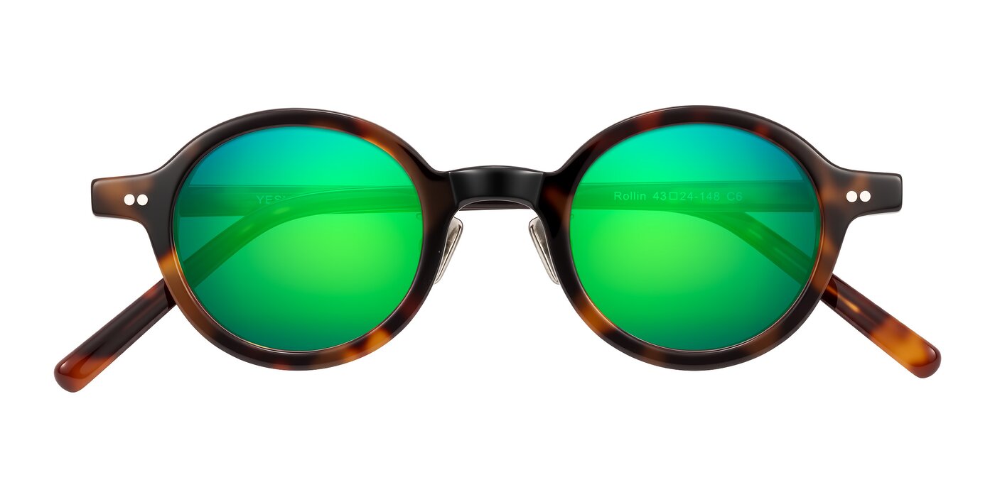 Rollin - Tortoise Flash Mirrored Sunglasses
