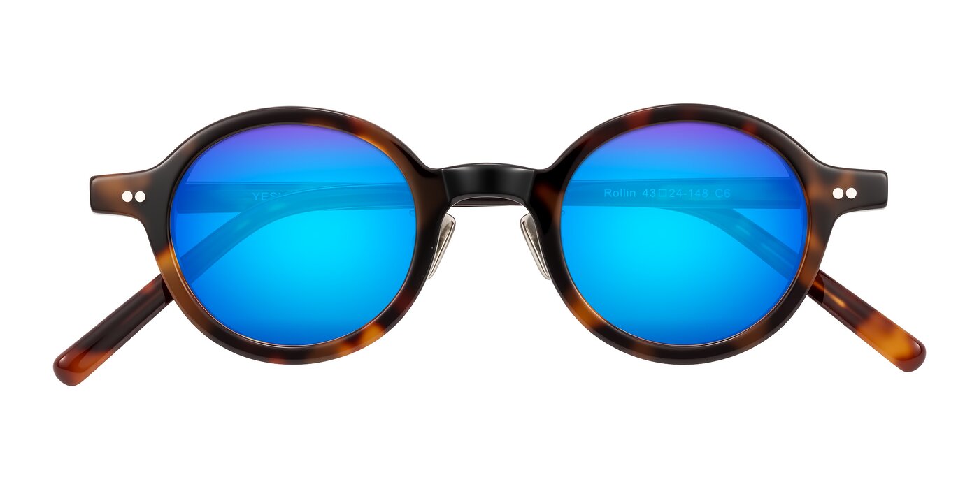 Rollin - Tortoise Flash Mirrored Sunglasses