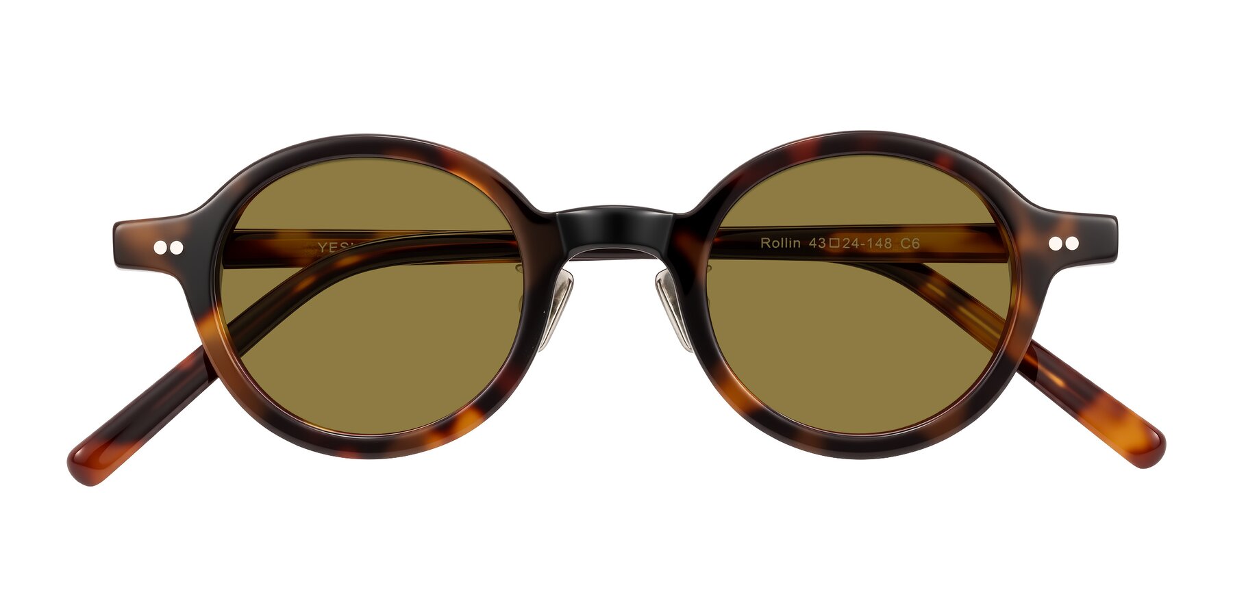 Folded Front of Rollin in Tortoise with Brown Polarized Lenses