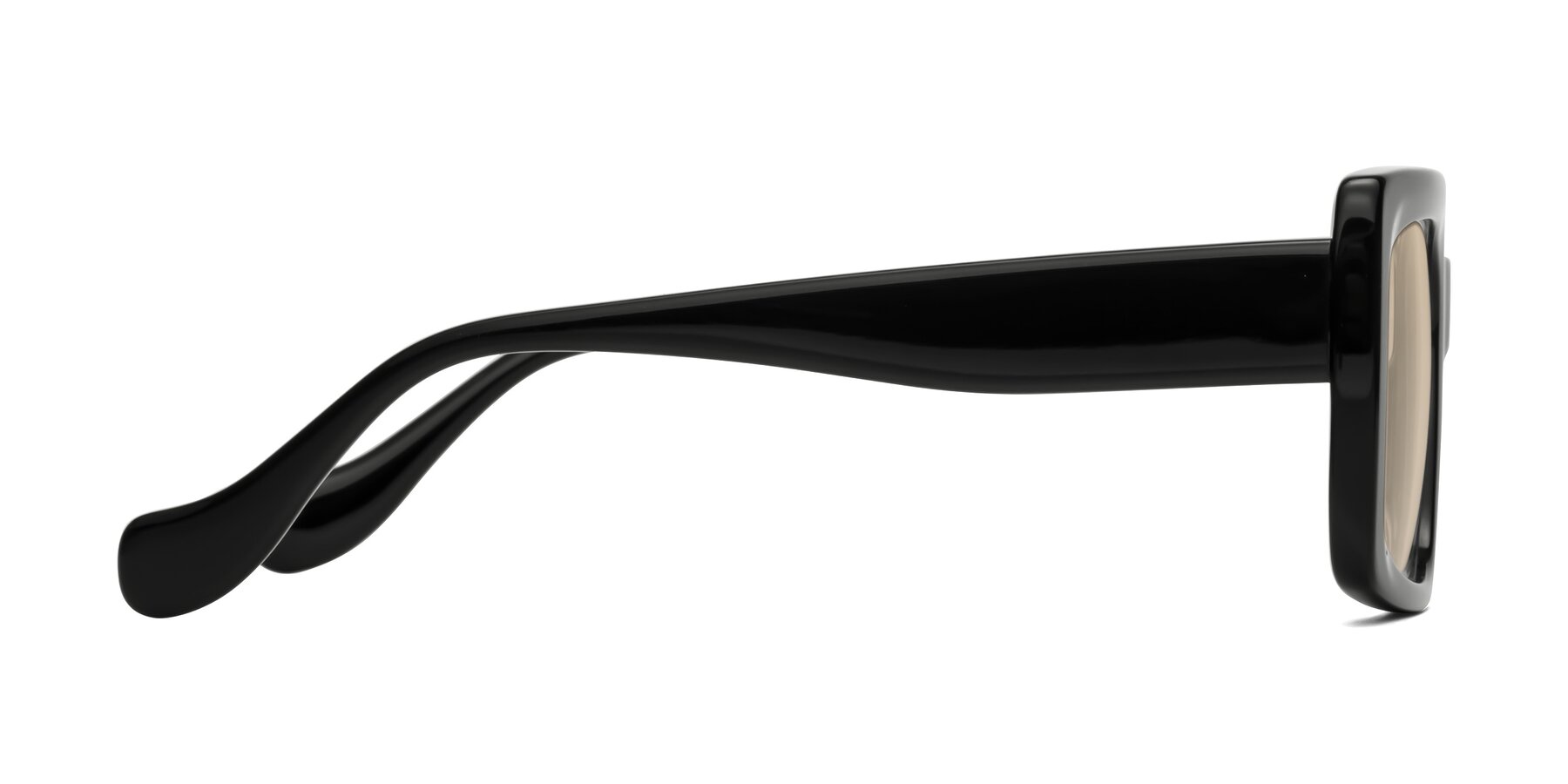 Side of Bahia in Black with Light Brown Tinted Lenses