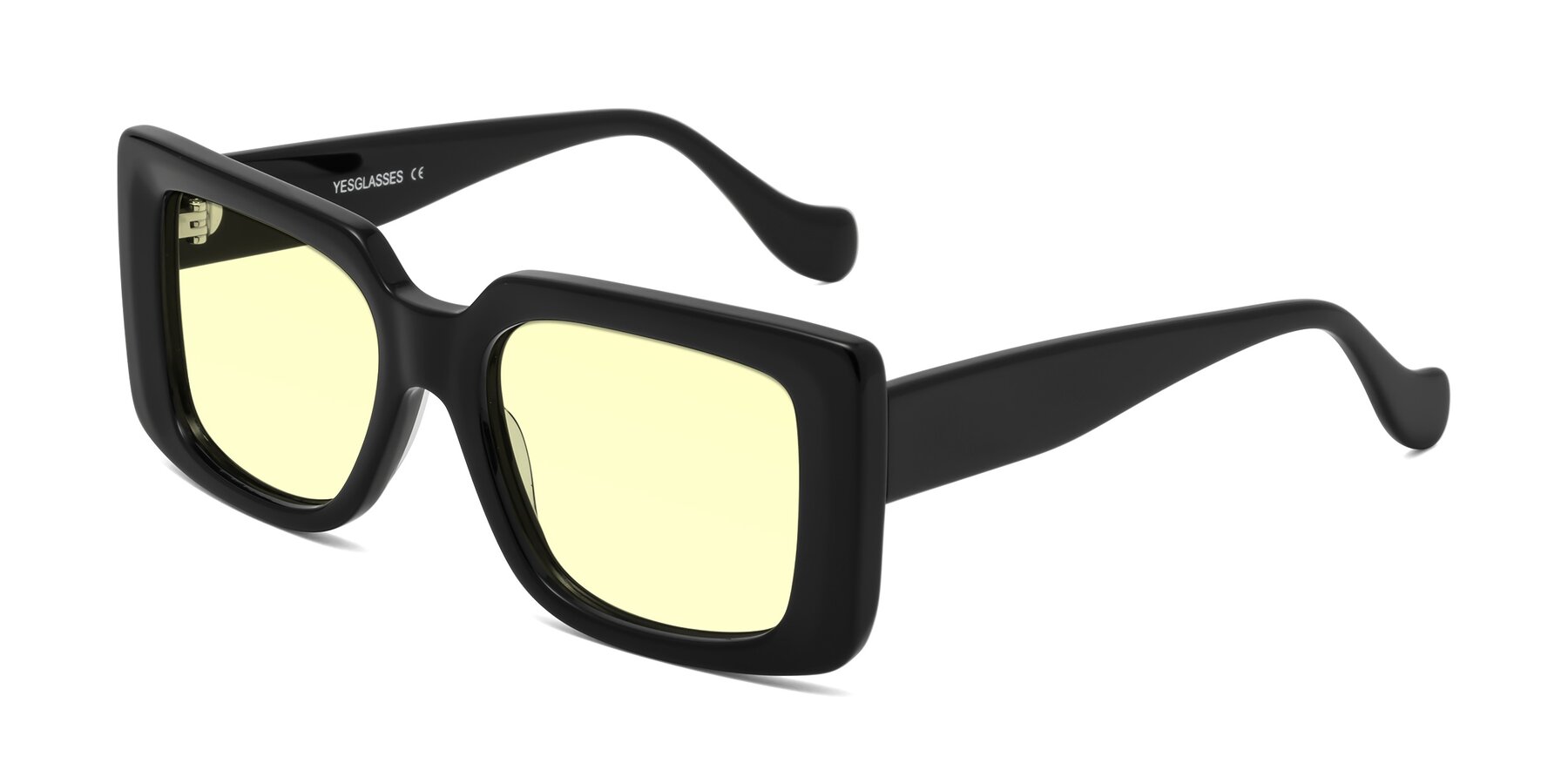 Angle of Bahia in Black with Light Yellow Tinted Lenses