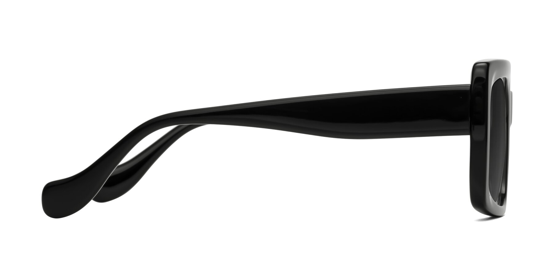 Side of Bahia in Black with Gray Tinted Lenses