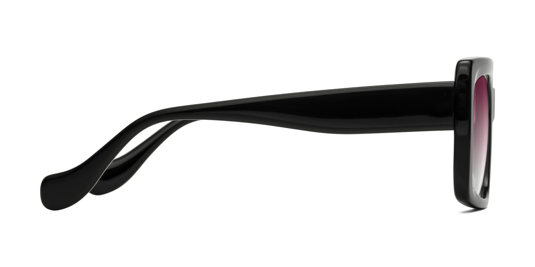 Side of Bahia in Black with Wine Gradient Lenses