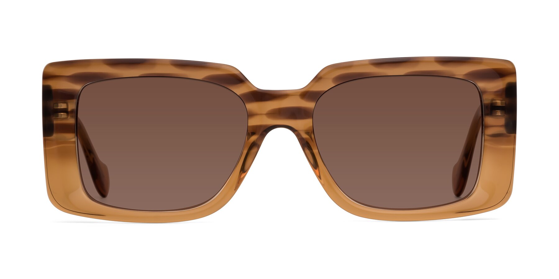 Bahia - Amber Striped Sunglasses