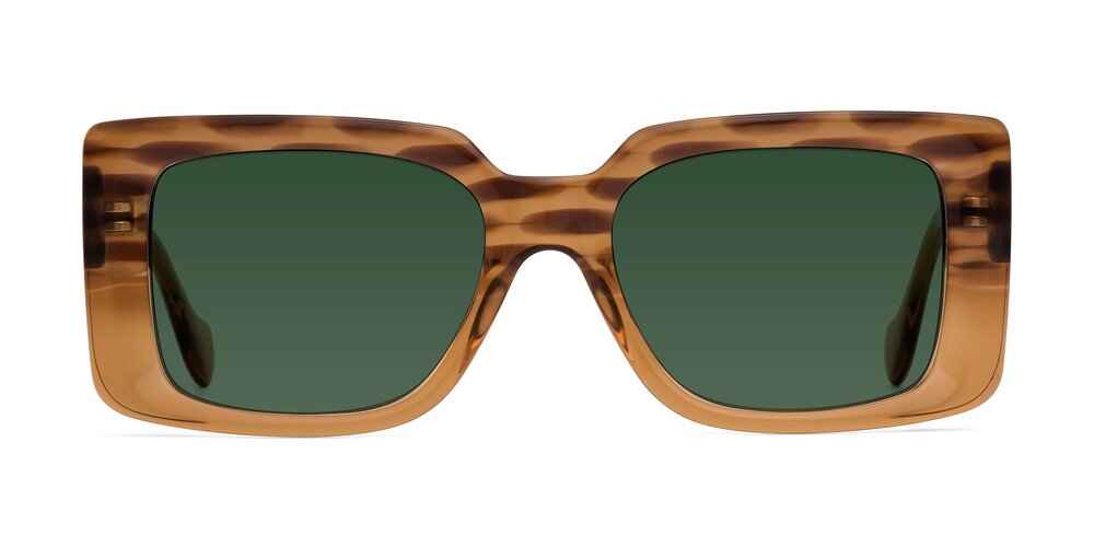 Bahia - Amber Striped Tinted Sunglasses