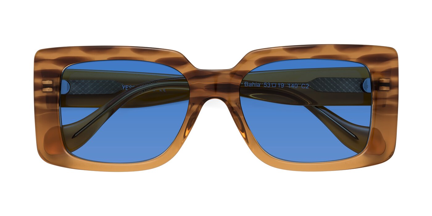 Bahia - Amber Striped Tinted Sunglasses