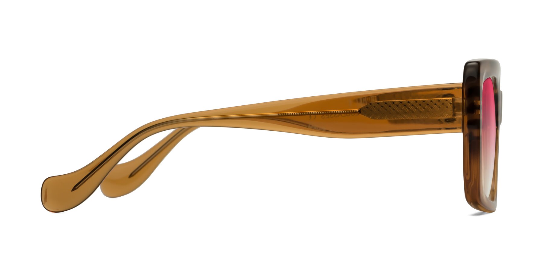 Side of Bahia in Amber Striped with Pink Gradient Lenses