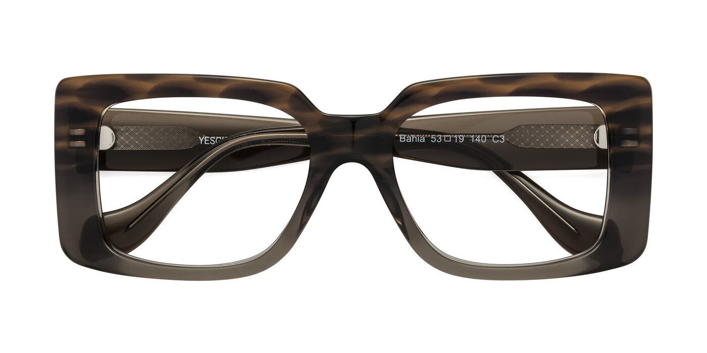 Bahia - Gray Striped Eyeglasses