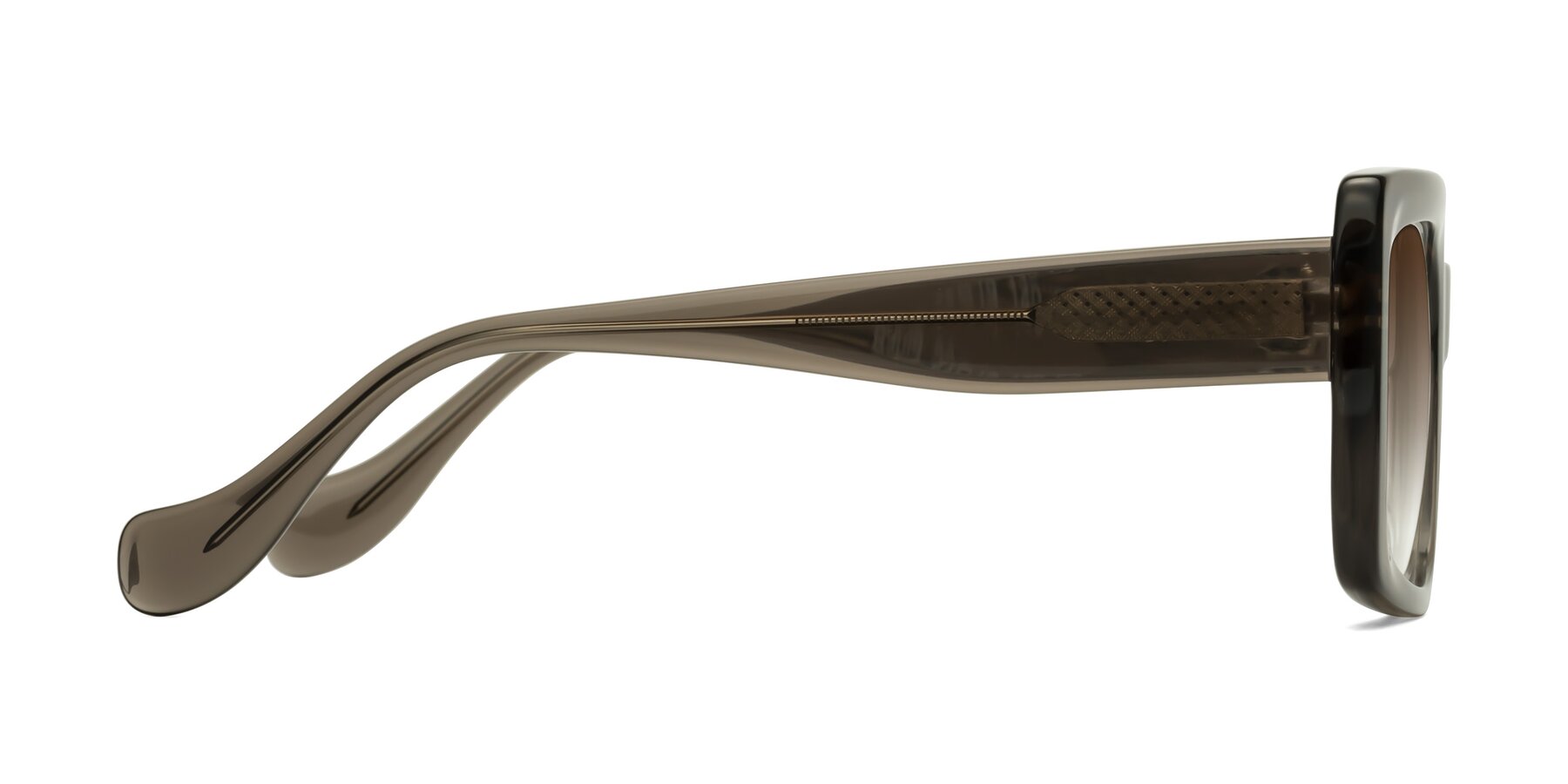 Side of Bahia in Gray Striped with Brown Gradient Lenses