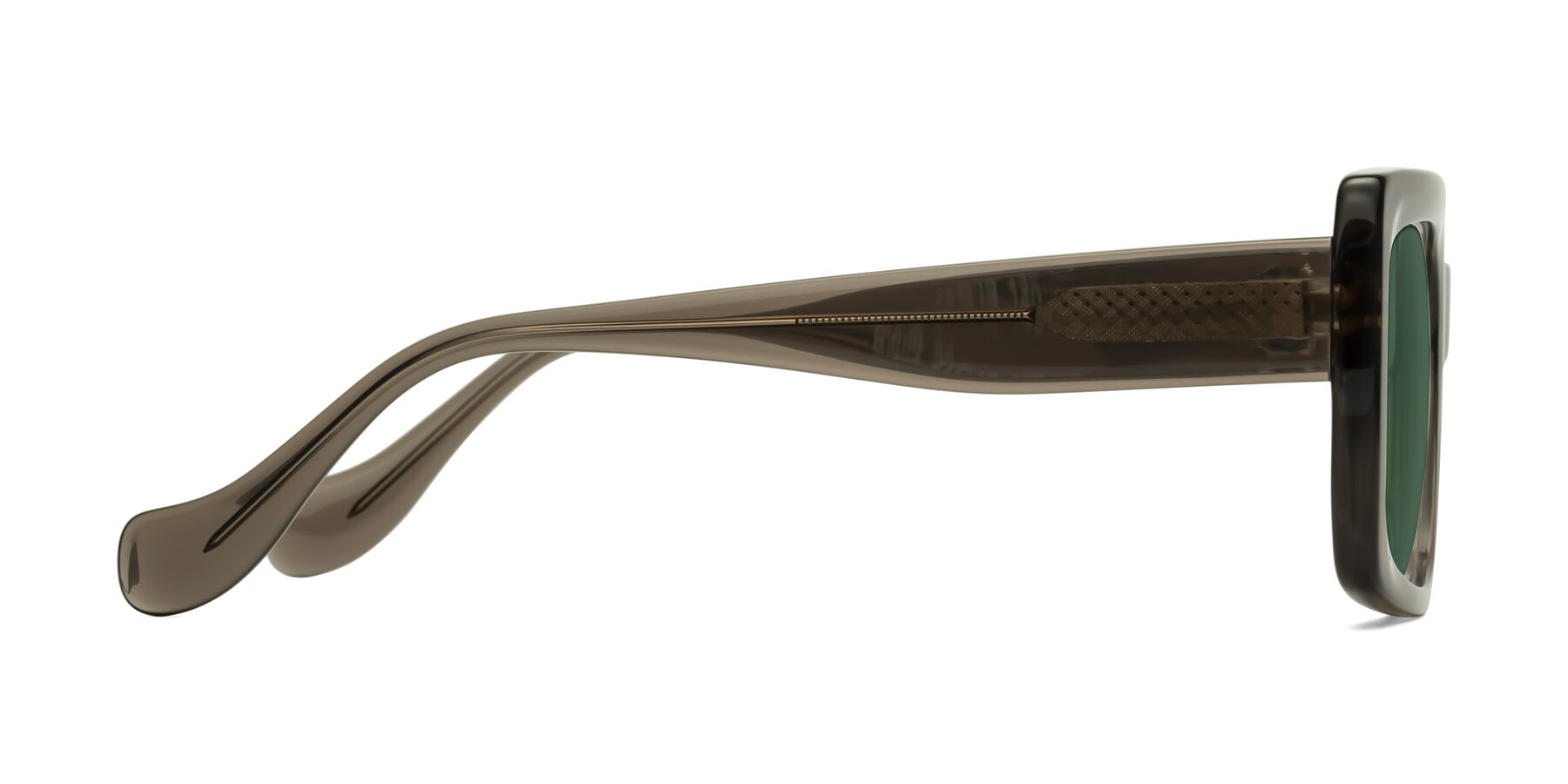 Side of Bahia in Gray Striped with Green Polarized Lenses