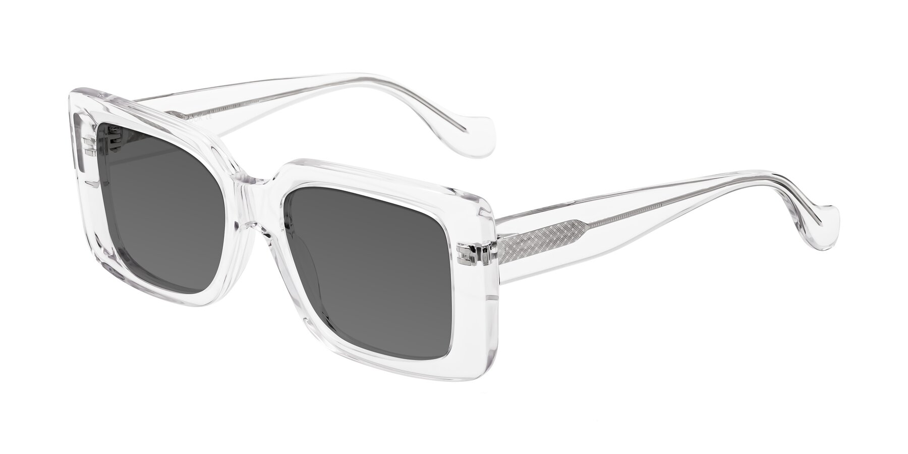 Angle of Bahia in Clear with Medium Gray Tinted Lenses