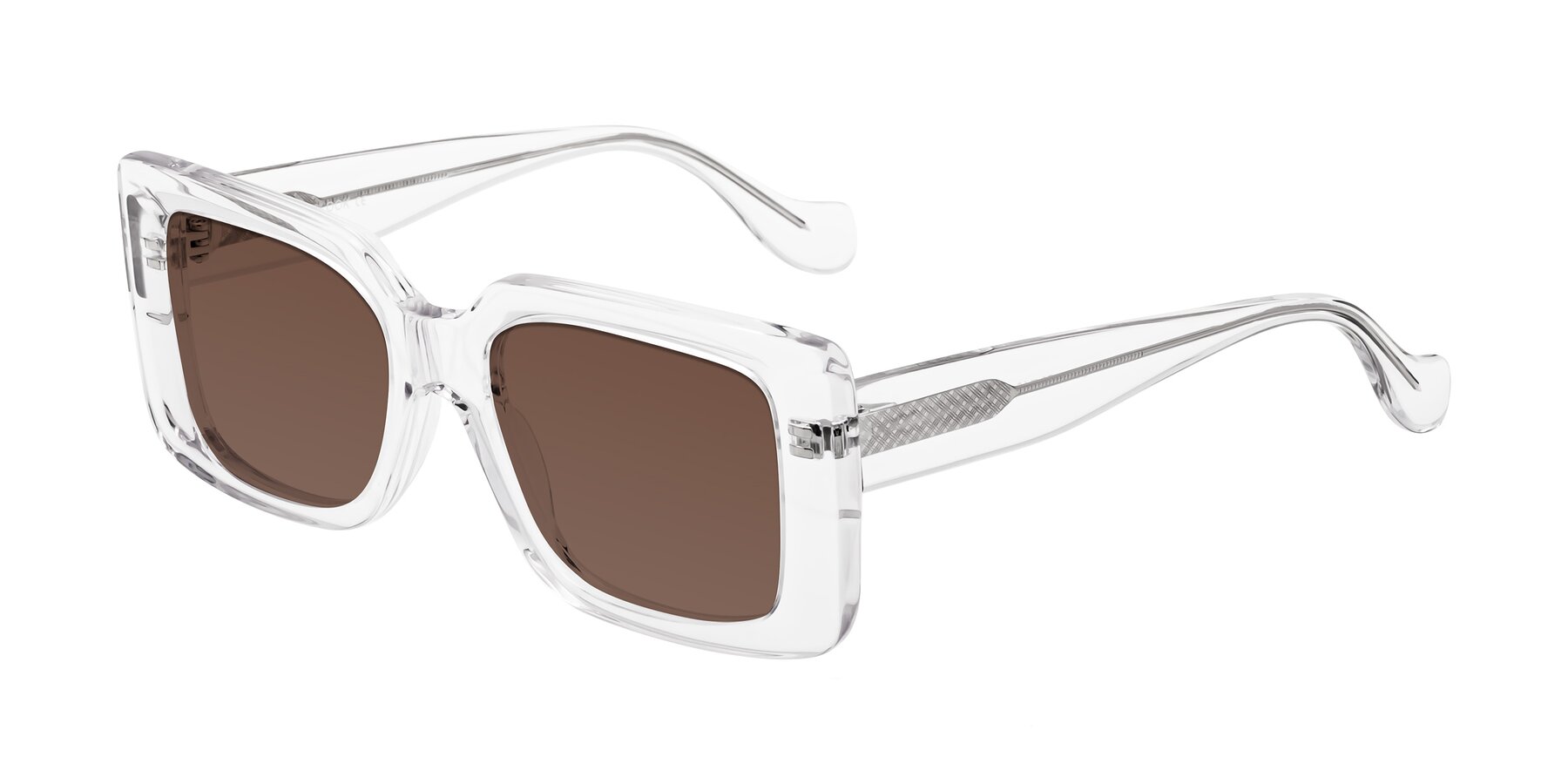 Angle of Bahia in Clear with Brown Tinted Lenses