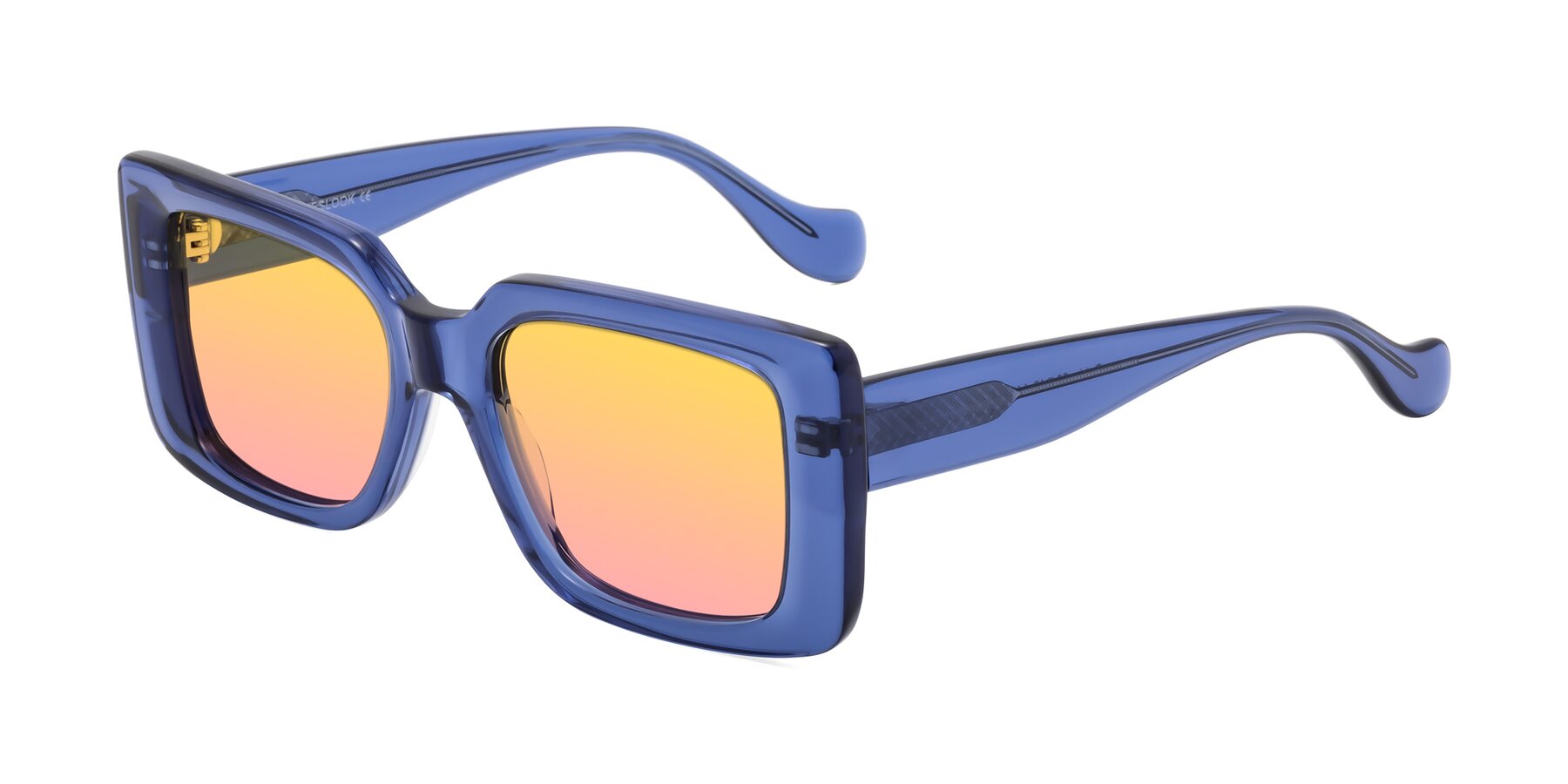 Angle of Bahia in Navy Blue with Yellow / Pink Gradient Lenses