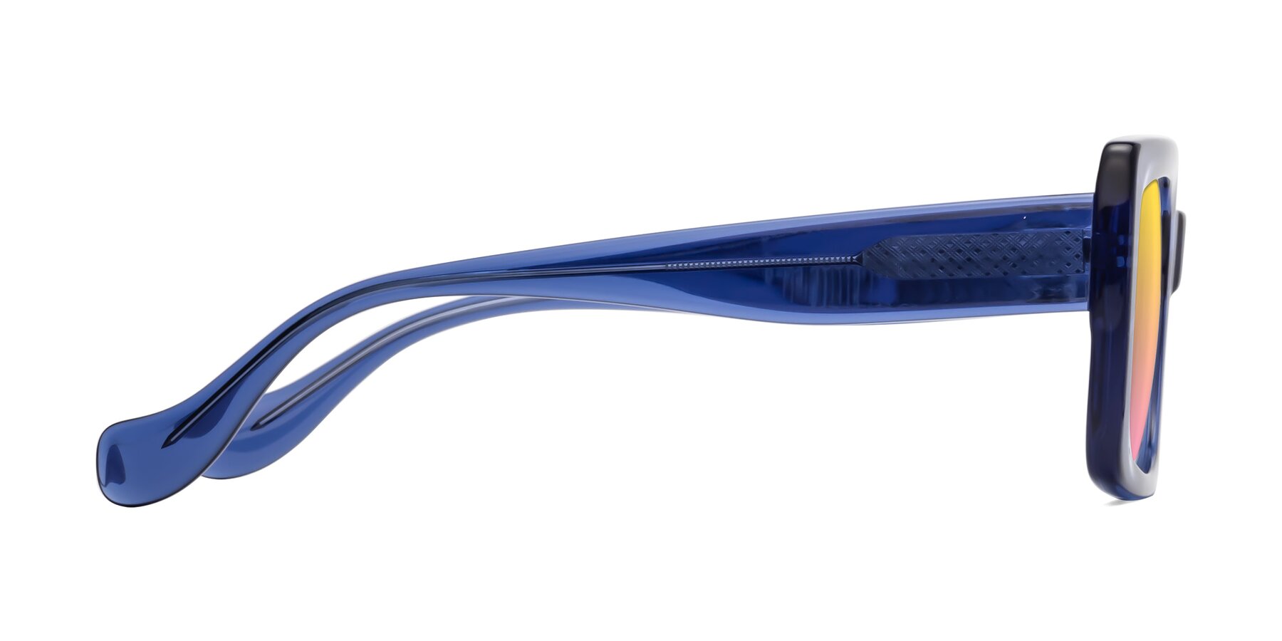 Side of Bahia in Navy Blue with Yellow / Pink Gradient Lenses