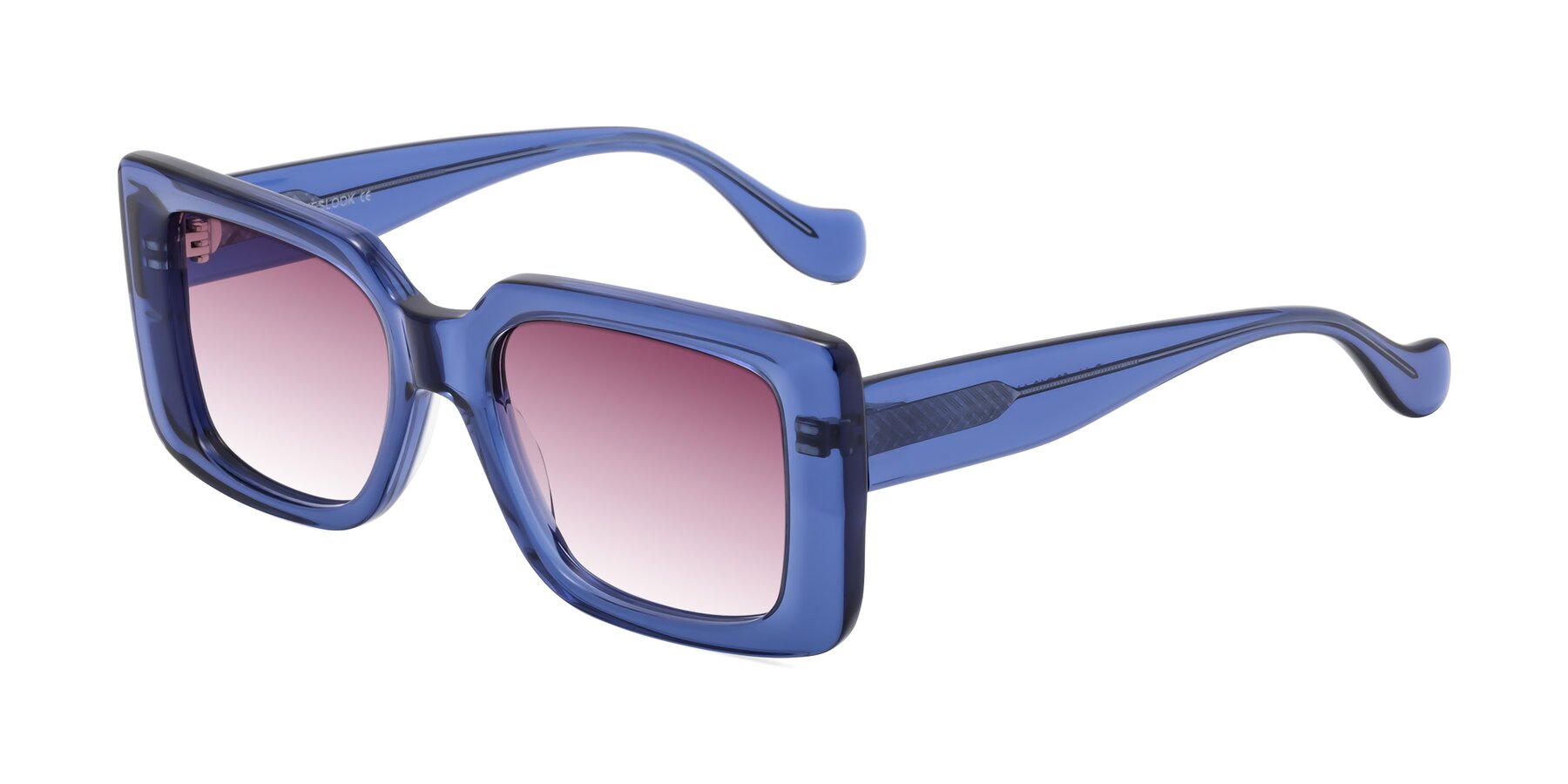 Angle of Bahia in Navy Blue with Wine Gradient Lenses