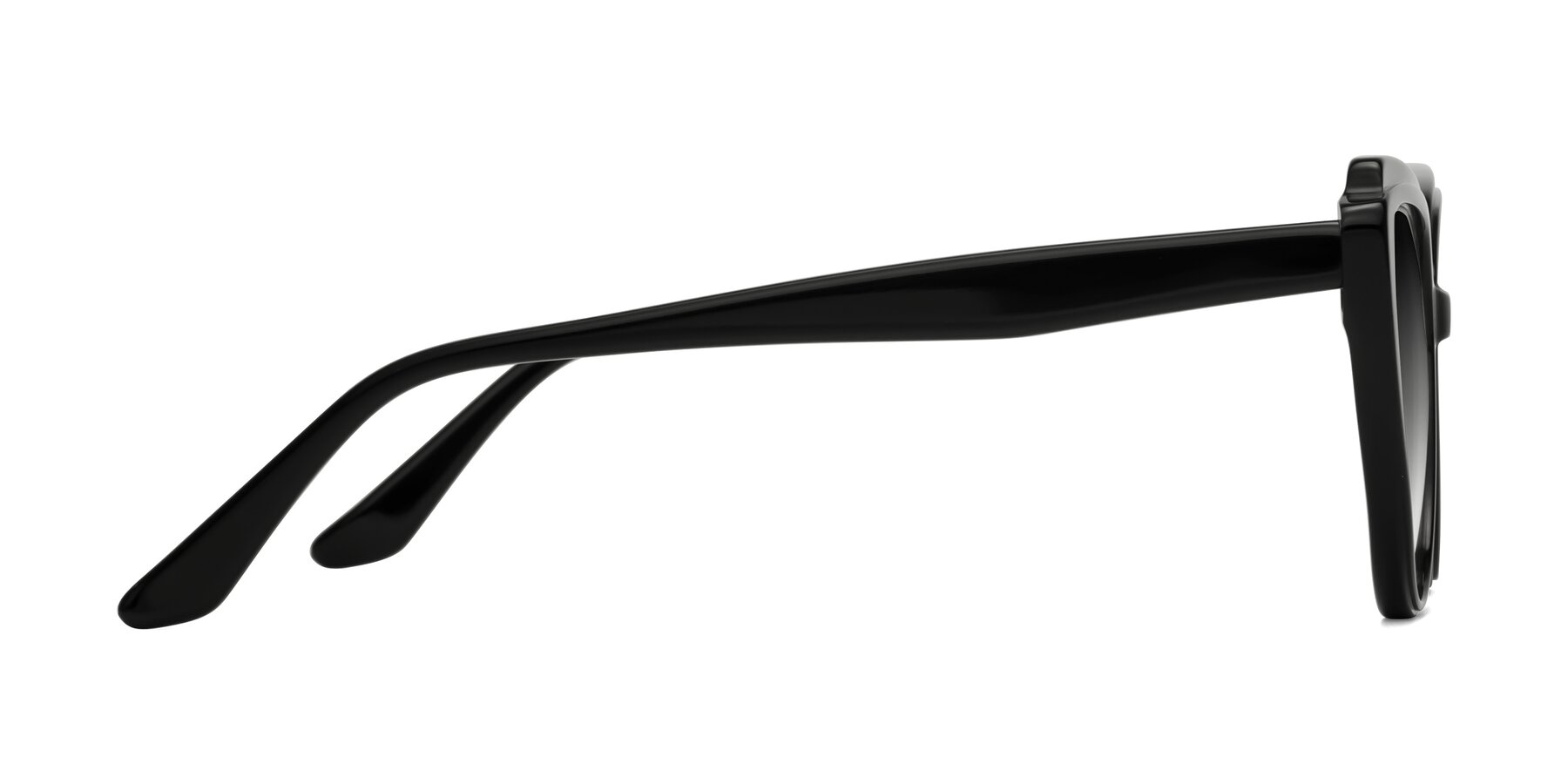 Side of Zubar in Black with Gray Gradient Lenses