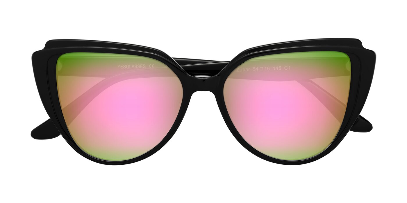 Zubar - Black Flash Mirrored Sunglasses