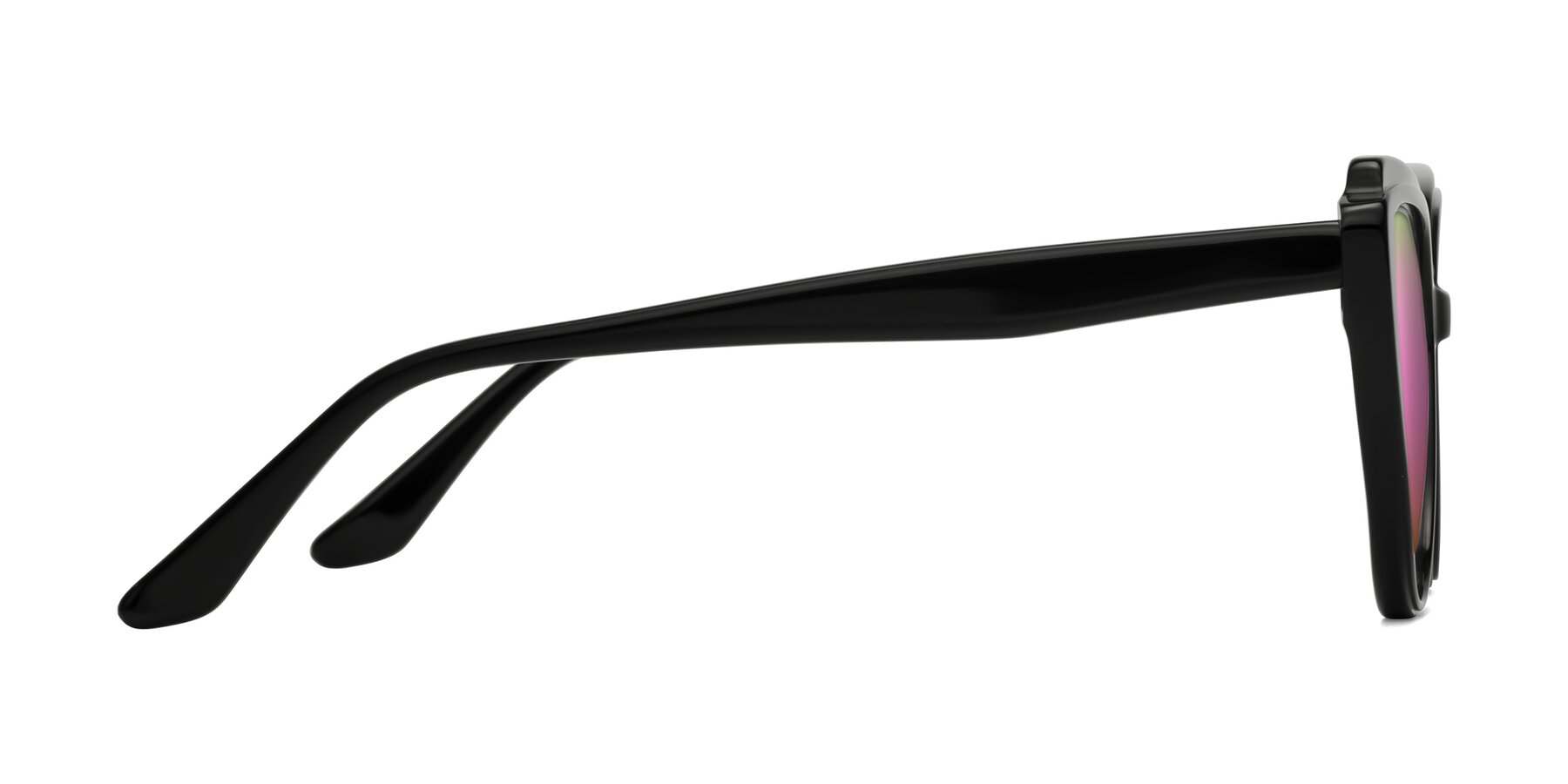 Side of Zubar in Black with Pink Mirrored Lenses