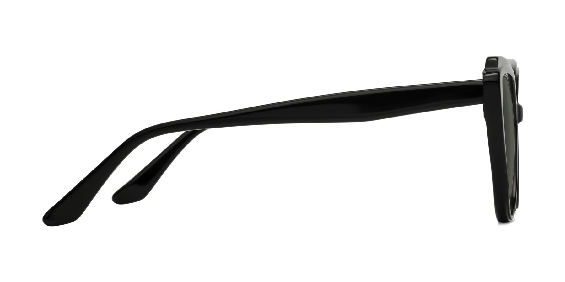Side of Zubar in Black with Gray Polarized Lenses