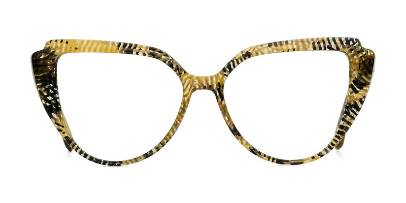 Zubar - Yellow Snake Print Eyeglasses