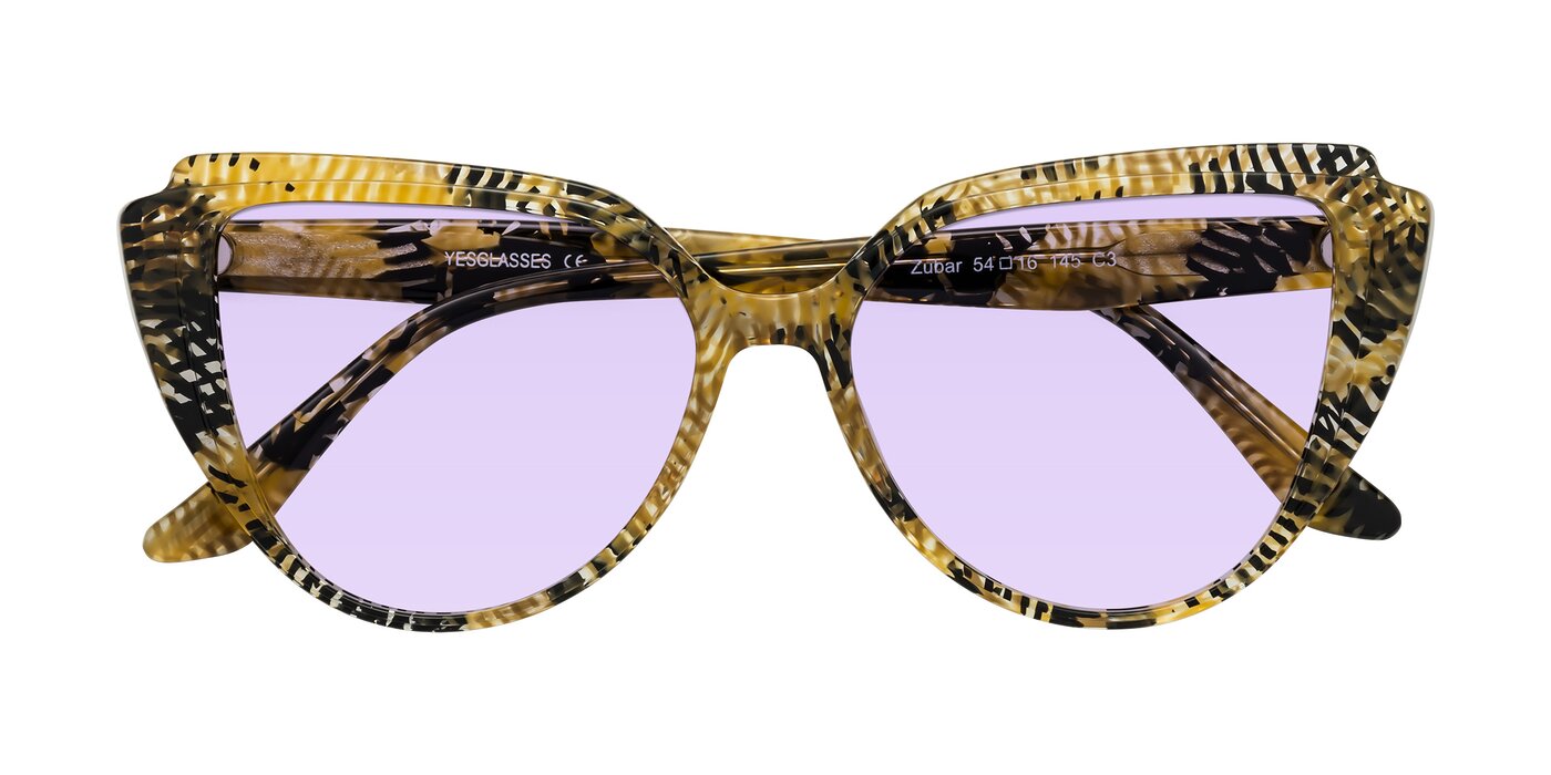 Zubar - Yellow Snake Print Tinted Sunglasses