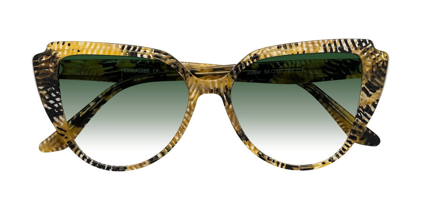 Zubar - Yellow Snake Print Gradient Sunglasses