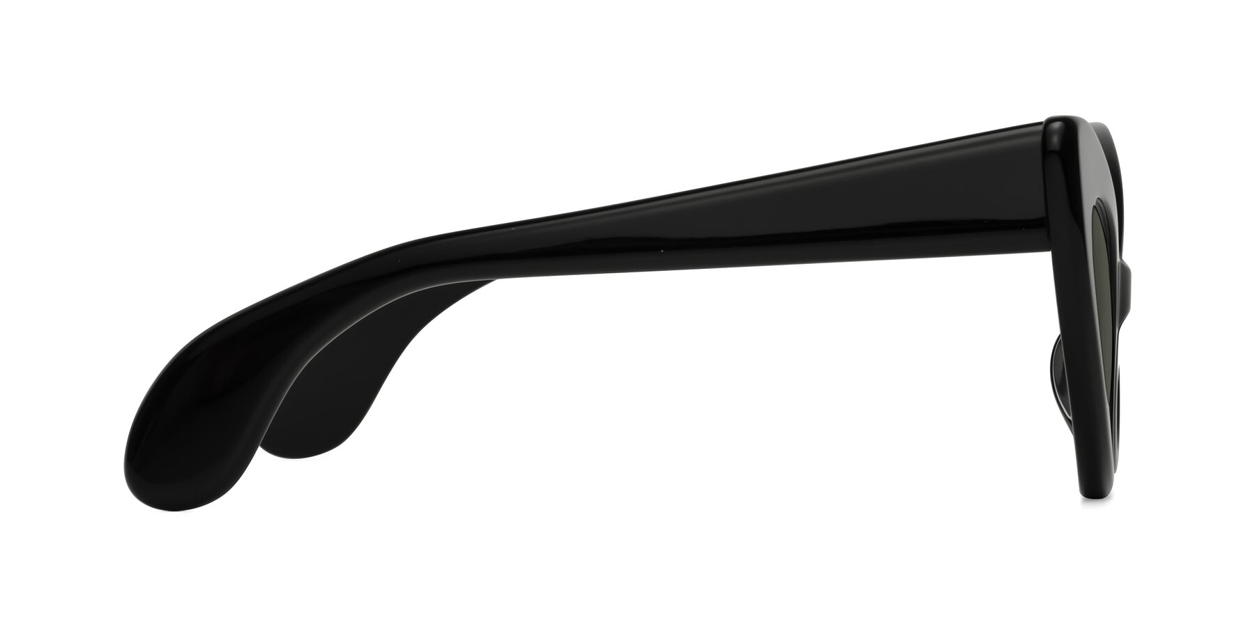 Side of Khalid in Black with Gray Polarized Lenses