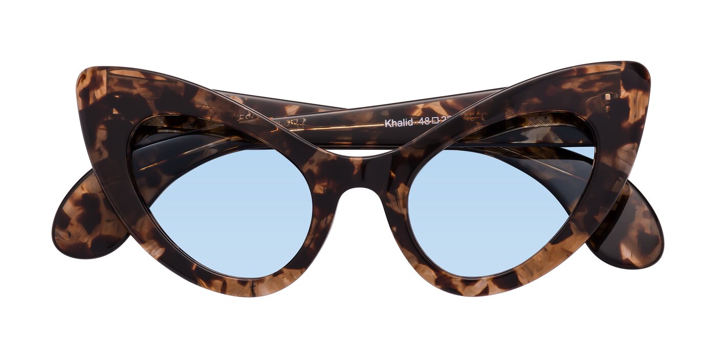 Khalid - Translucent Brown Tortoise Tinted Sunglasses