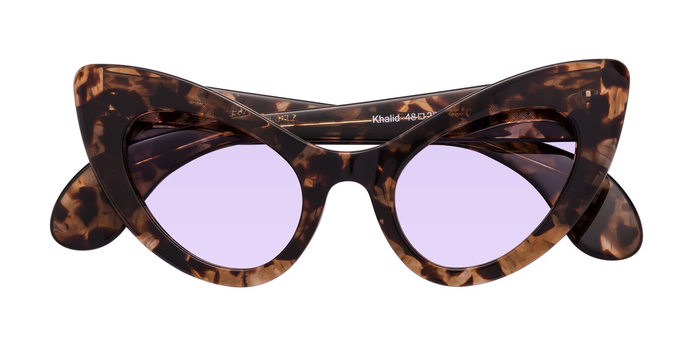 Khalid - Translucent Brown Tortoise Tinted Sunglasses