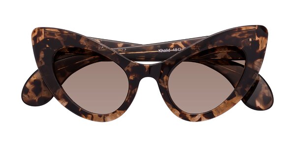 Front of Khalid in Translucent Brown Tortoise