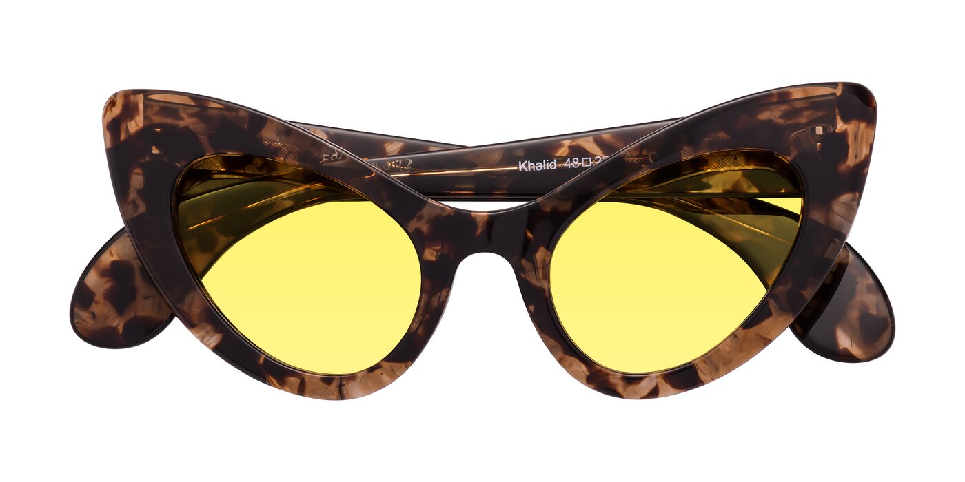 Khalid - Translucent Brown Tortoise Tinted Sunglasses