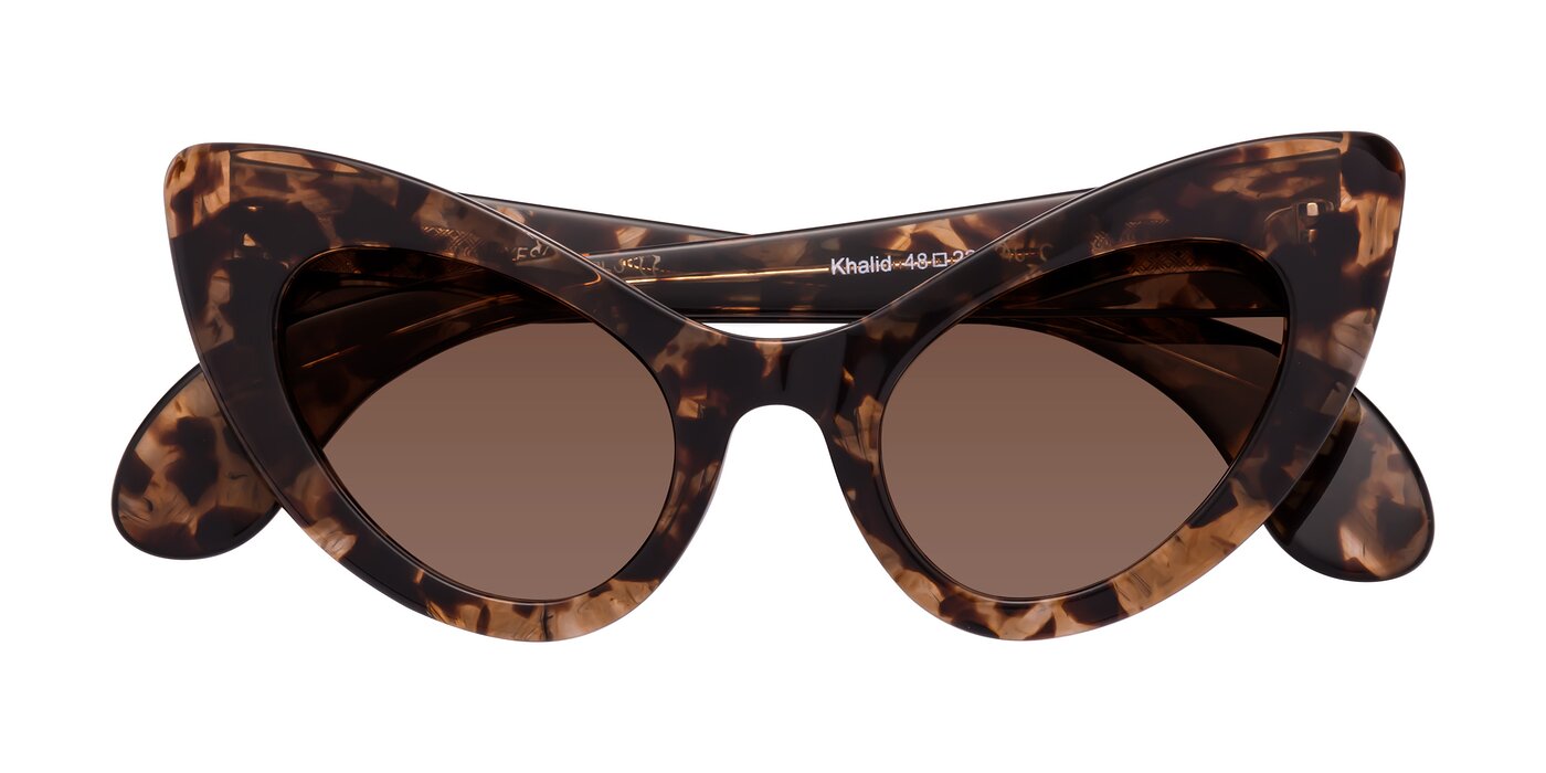 Khalid - Translucent Brown Tortoise Tinted Sunglasses