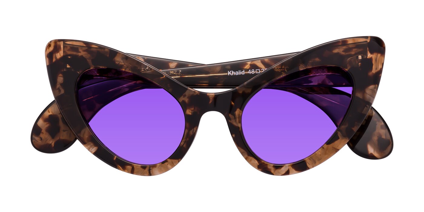 Khalid - Translucent Brown Tortoise Tinted Sunglasses