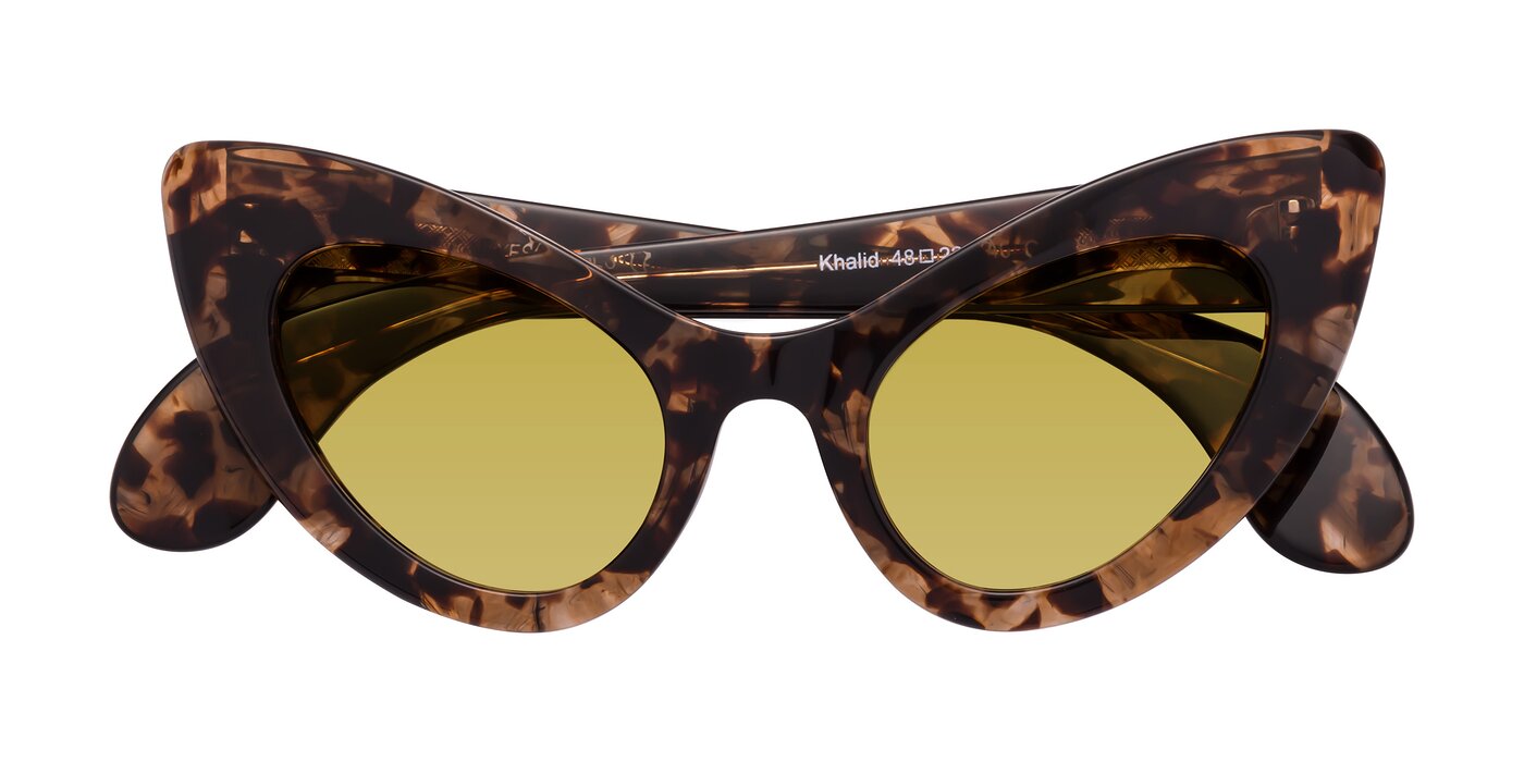 Khalid - Translucent Brown Tortoise Tinted Sunglasses