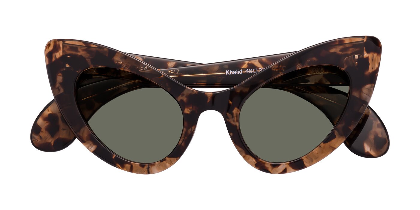 Khalid - Translucent Brown Tortoise Polarized Sunglasses