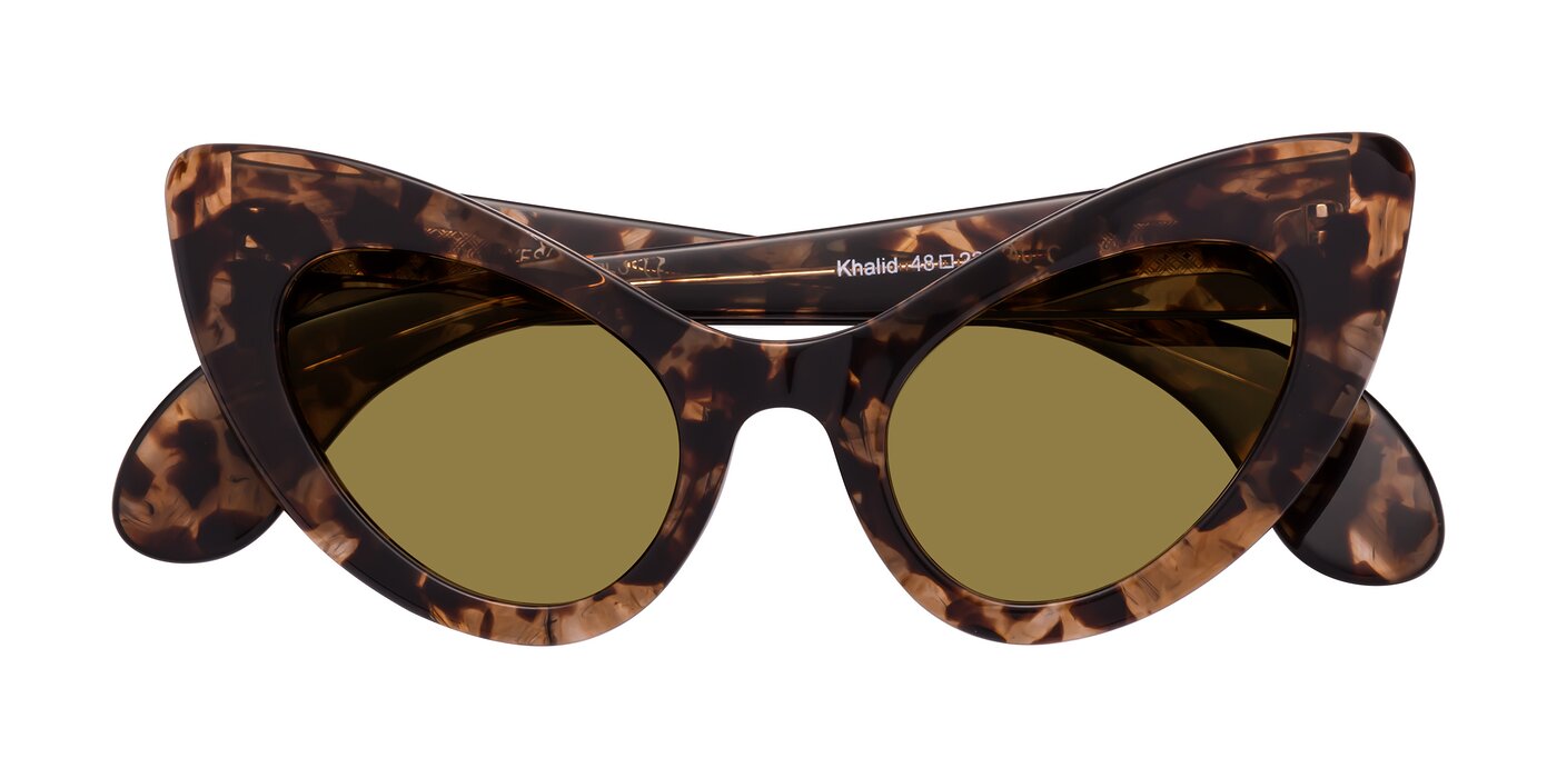Khalid - Translucent Brown Tortoise Polarized Sunglasses