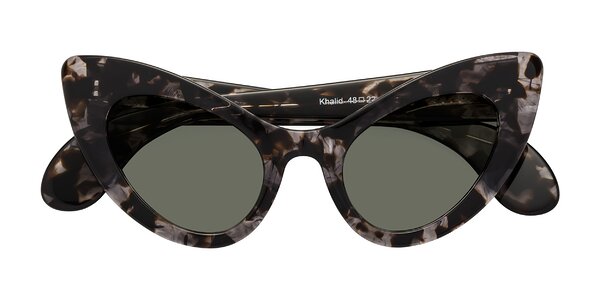 Front of Khalid in Translucent Gray Tortoise