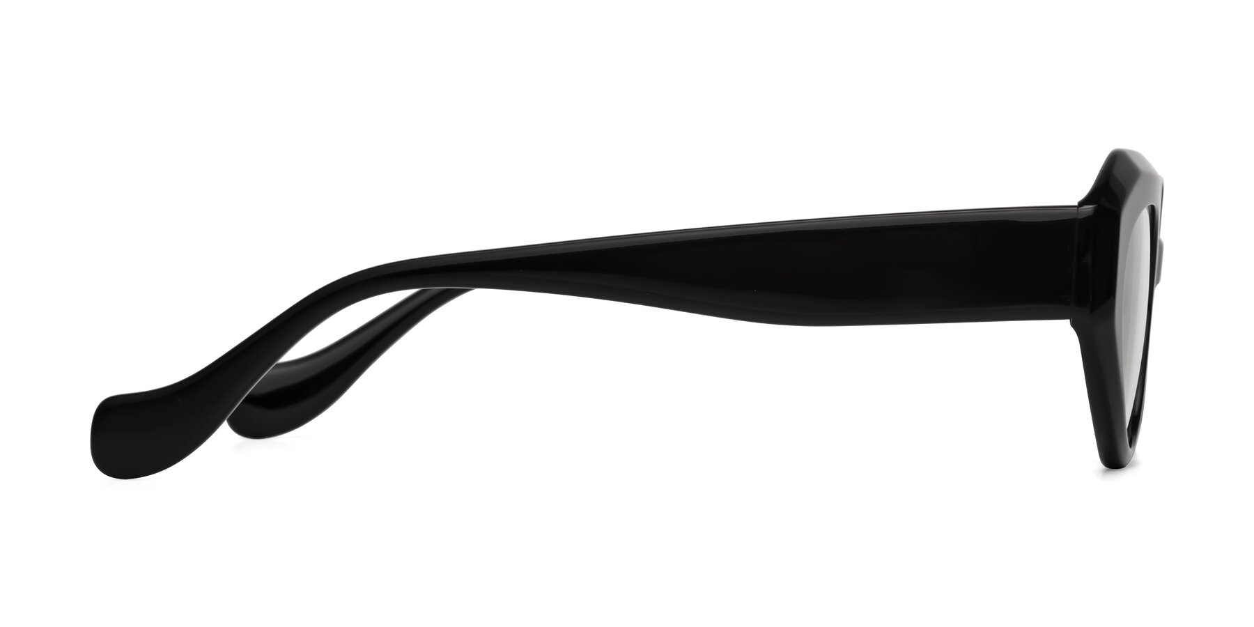 Side of Vantis in Black with Clear Eyeglass Lenses