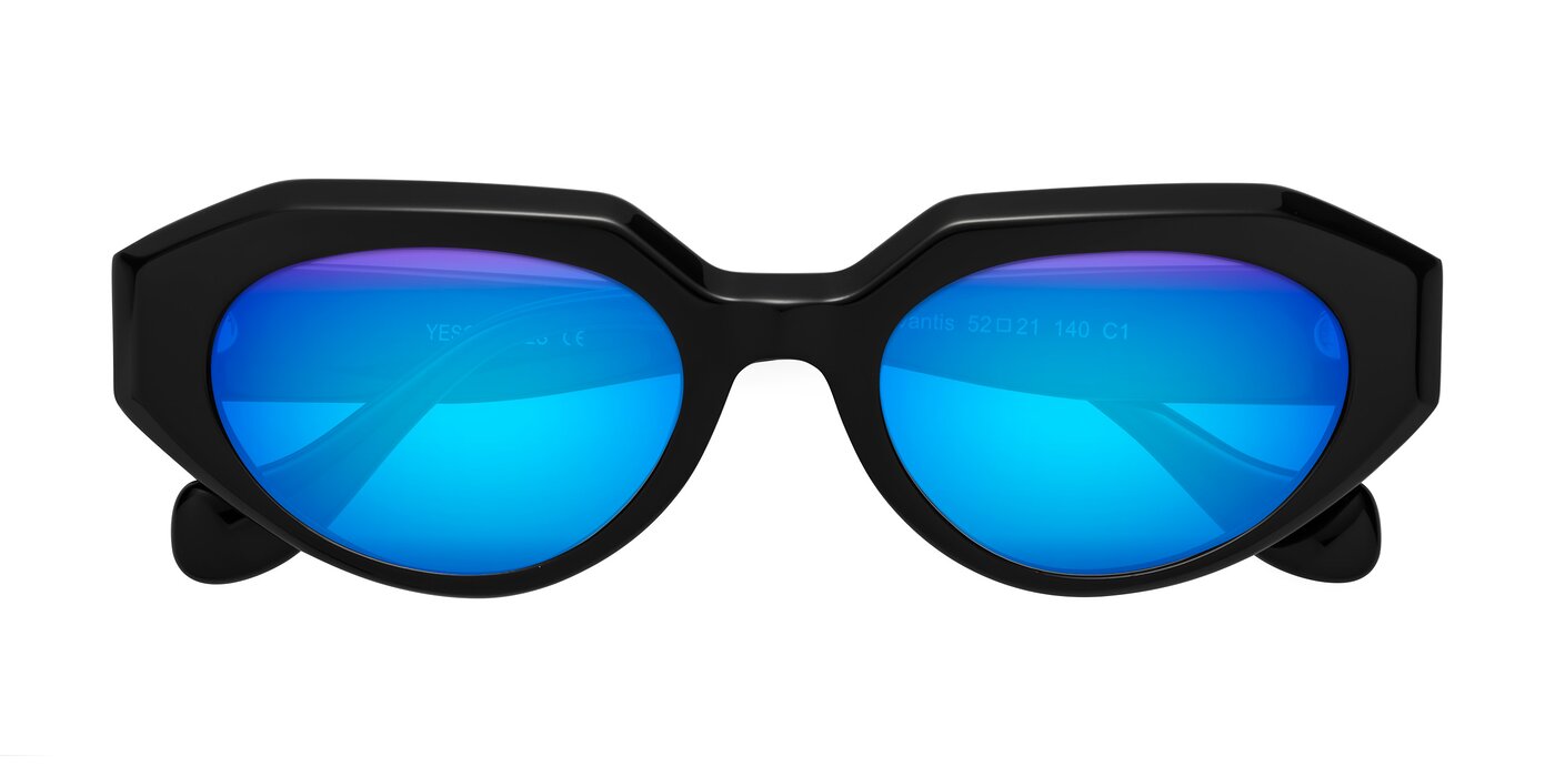 Vantis - Black Flash Mirrored Sunglasses