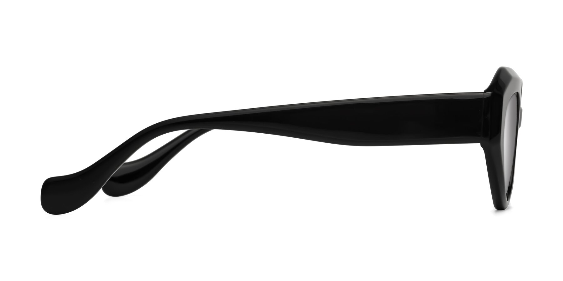 Side of Vantis in Black with Silver Mirrored Lenses