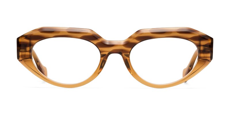 Vantis - Amber Striped Eyeglasses