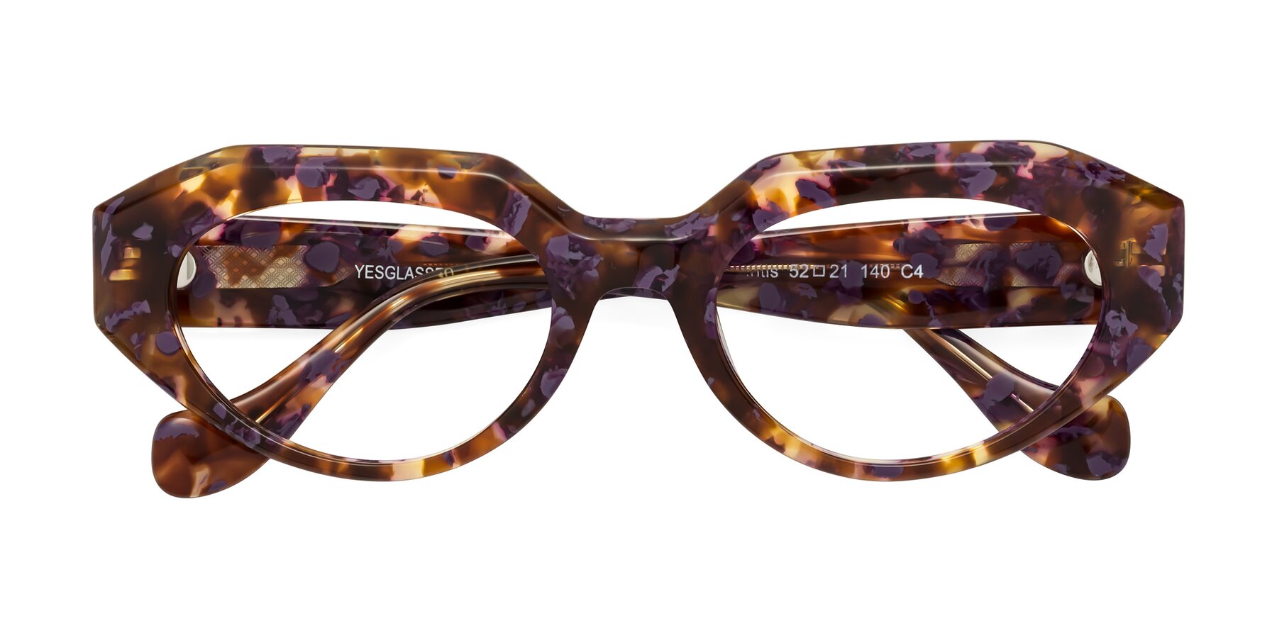 Folded Front of Vantis in Fall Floral with Clear Eyeglass Lenses