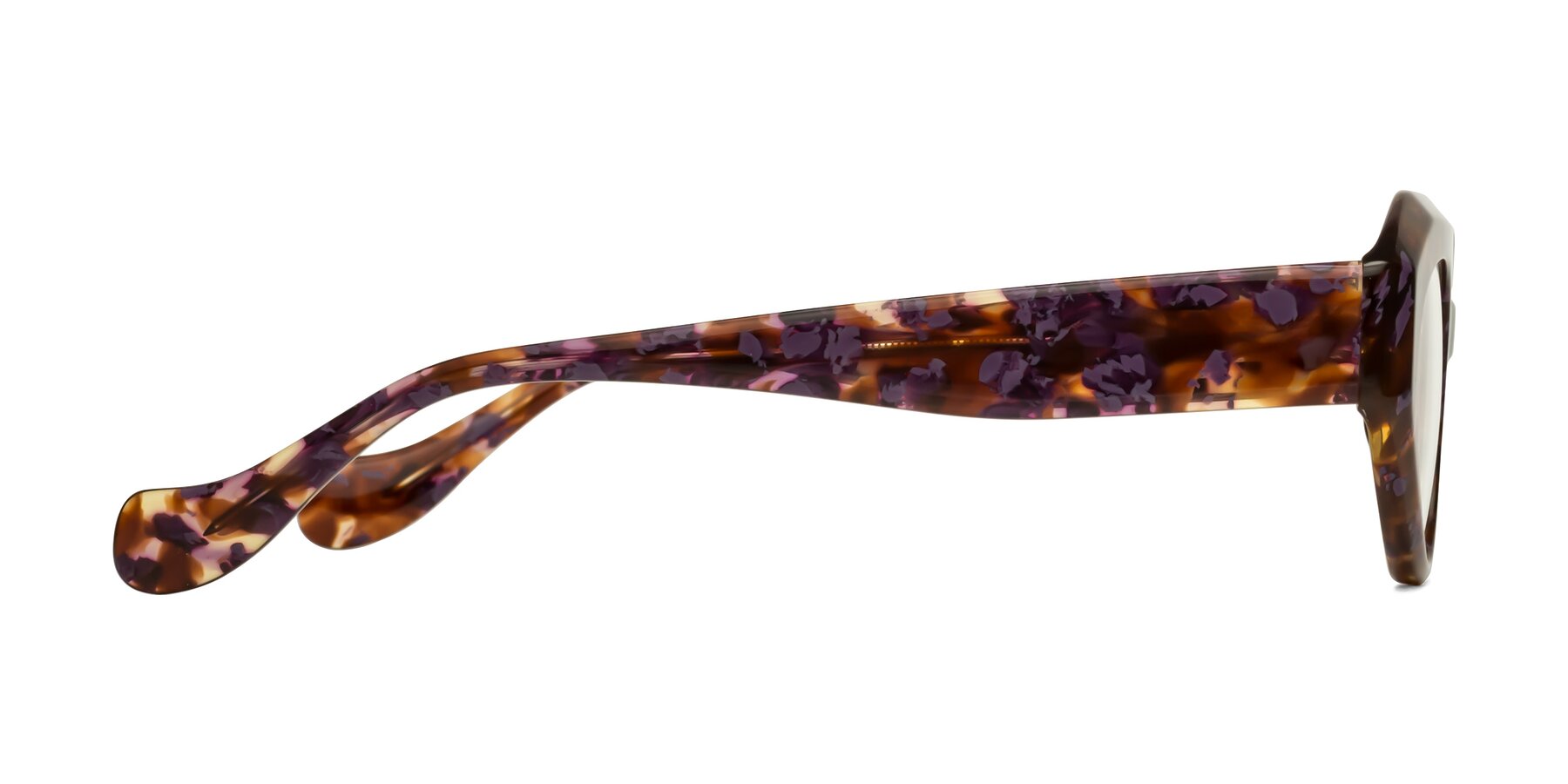 Side of Vantis in Fall Floral with Clear Eyeglass Lenses