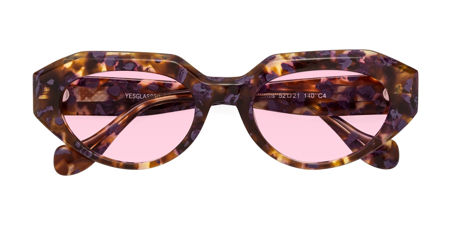 Folded Front of Vantis in Fall Floral with Light Pink Tinted Lenses