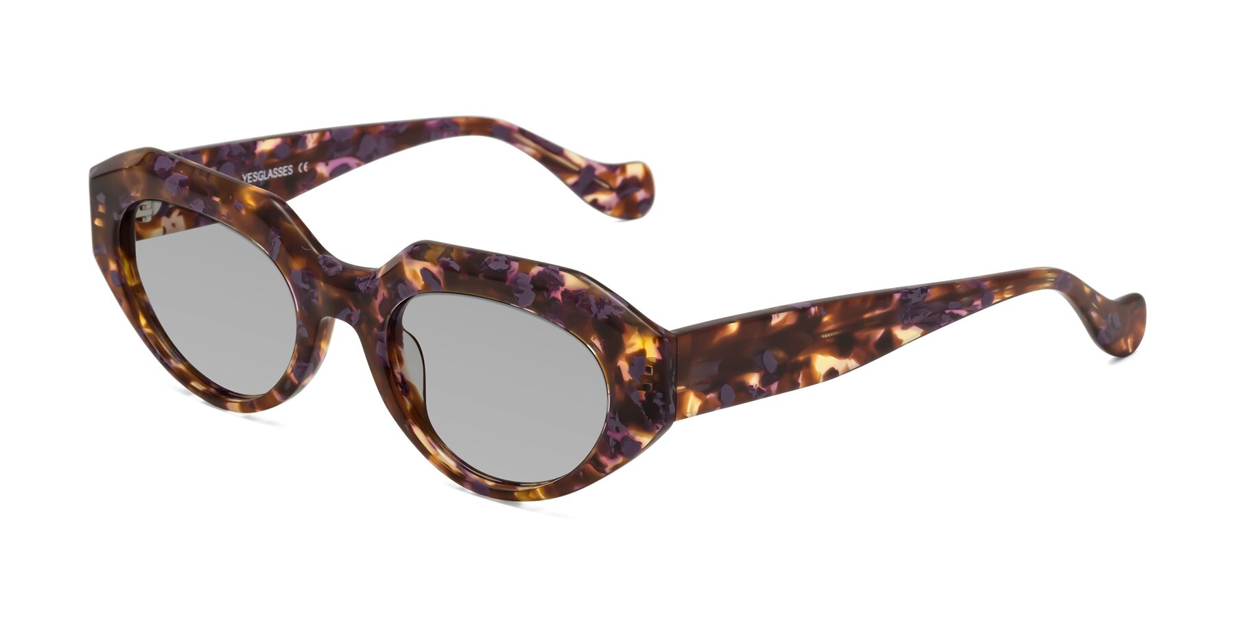 Angle of Vantis in Fall Floral with Light Gray Tinted Lenses