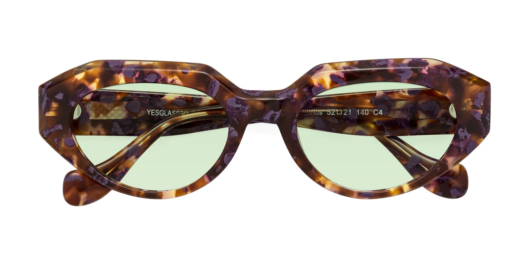 Folded Front of Vantis in Fall Floral with Light Green Tinted Lenses