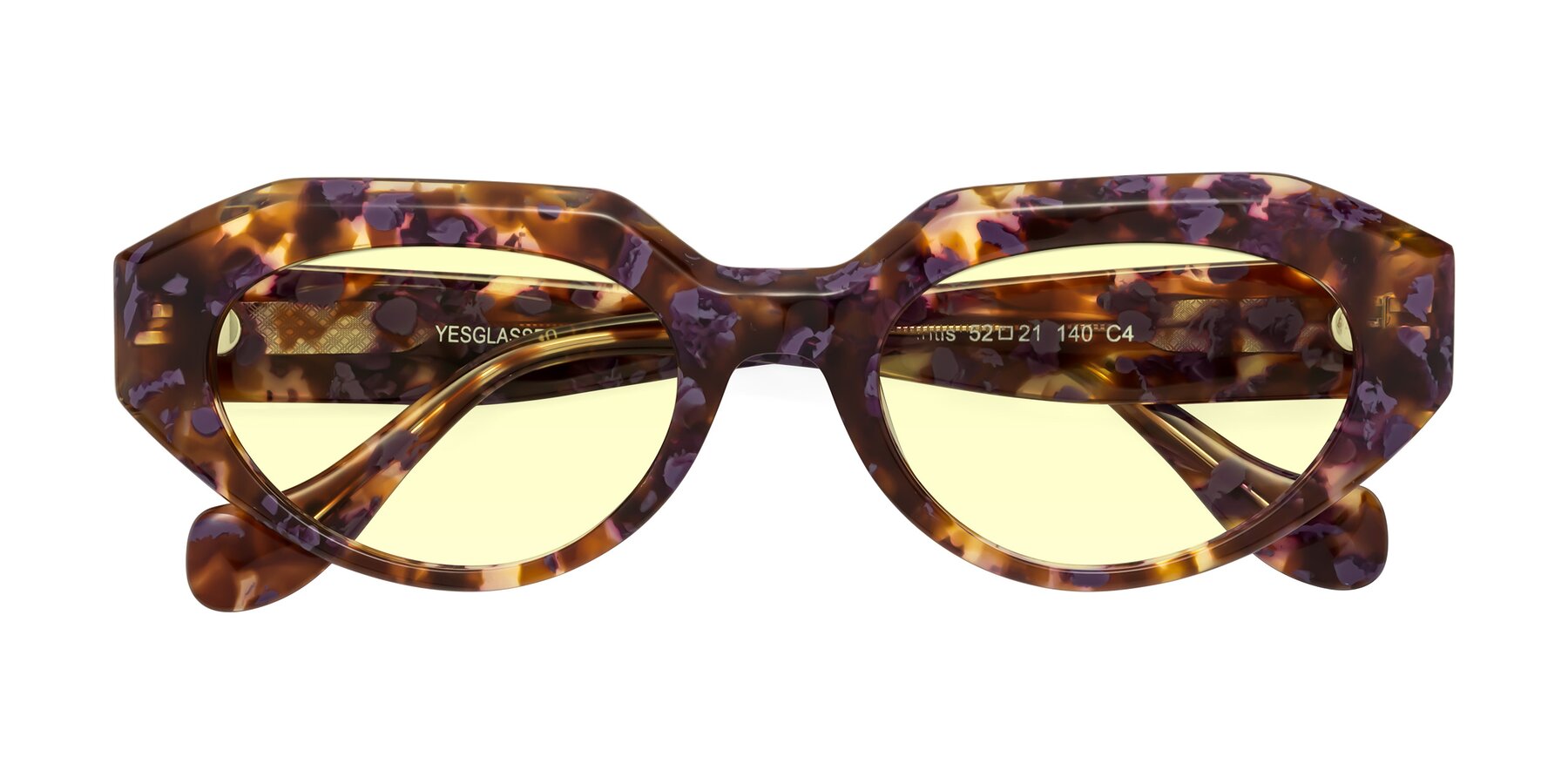 Folded Front of Vantis in Fall Floral with Light Yellow Tinted Lenses