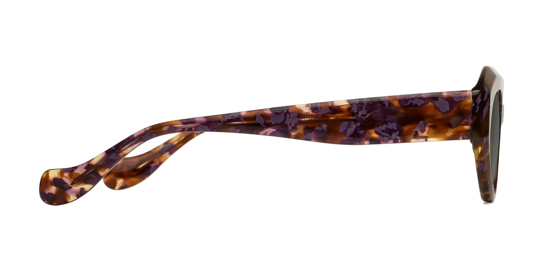 Side of Vantis in Fall Floral with Medium Gray Tinted Lenses